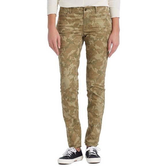 NWT Chaps Camo Print Mid-rise Slim Leg Super Stretch Skinny Pant 4 - Picture 3 of 16